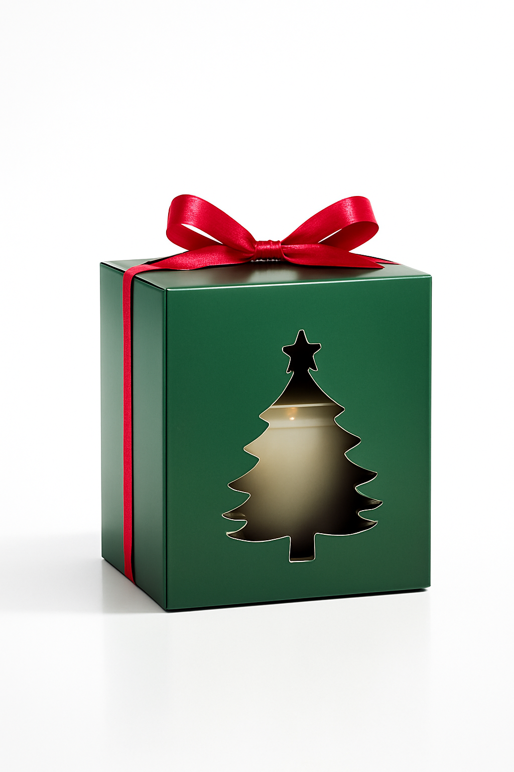 Свеча в новогодней коробке